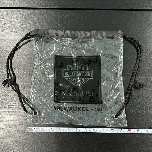 Harley-Davidson Museum Clear Drawstring Backpack Bag - Picture 3 of 5